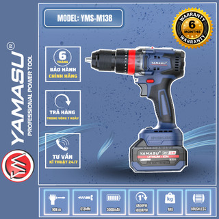Máy khoan 3 chức năng đầu kẹp 13mn pin 21v yamasu yms-m13b với 20 cấp độ siết và 3 chế độ khoan