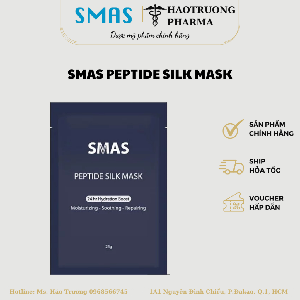 Smas Peptide Silk Mask 24H Hydration Boost - Mặt Nạ Dưỡng, Phục Hồi Cấp Ẩm Cao Cấp