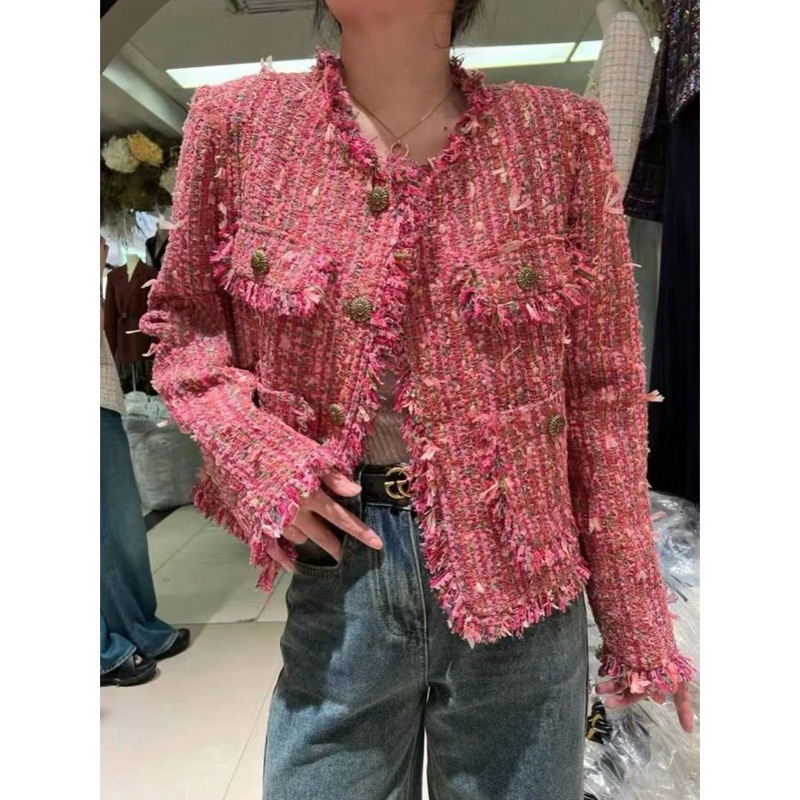 Áo Khoác Dạ Tweet Thu Đông Kiểu Pháp Lót Dày Dặn Có Độn Vai Siêu Xinh