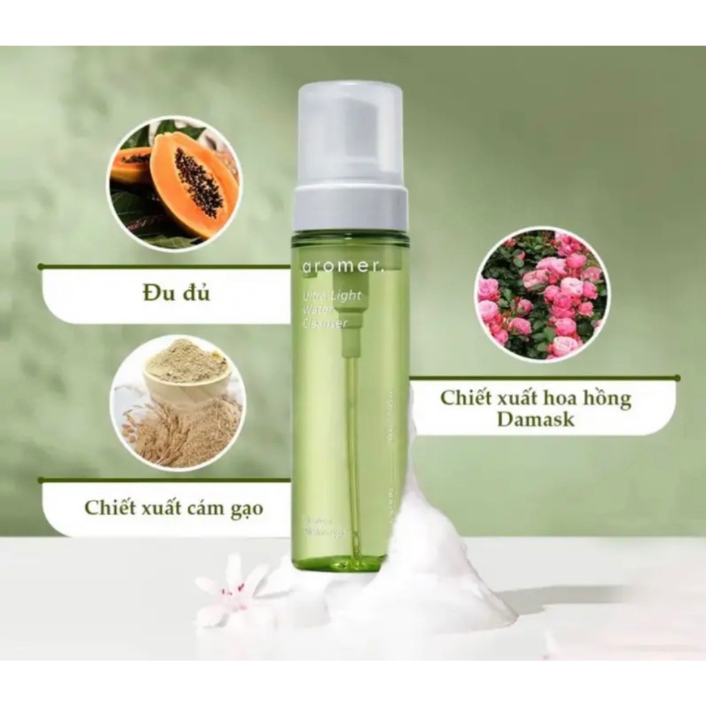 Nước tẩy trang aromer 200ml sạch sâu loại bỏ bụi bẩn bã nhờn dùng cho mọin loại da