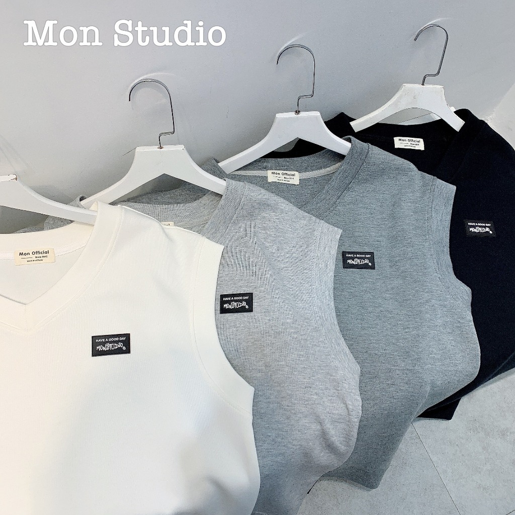 S055 Áo Gile Nỉ Xốp Trơn Mon Studio