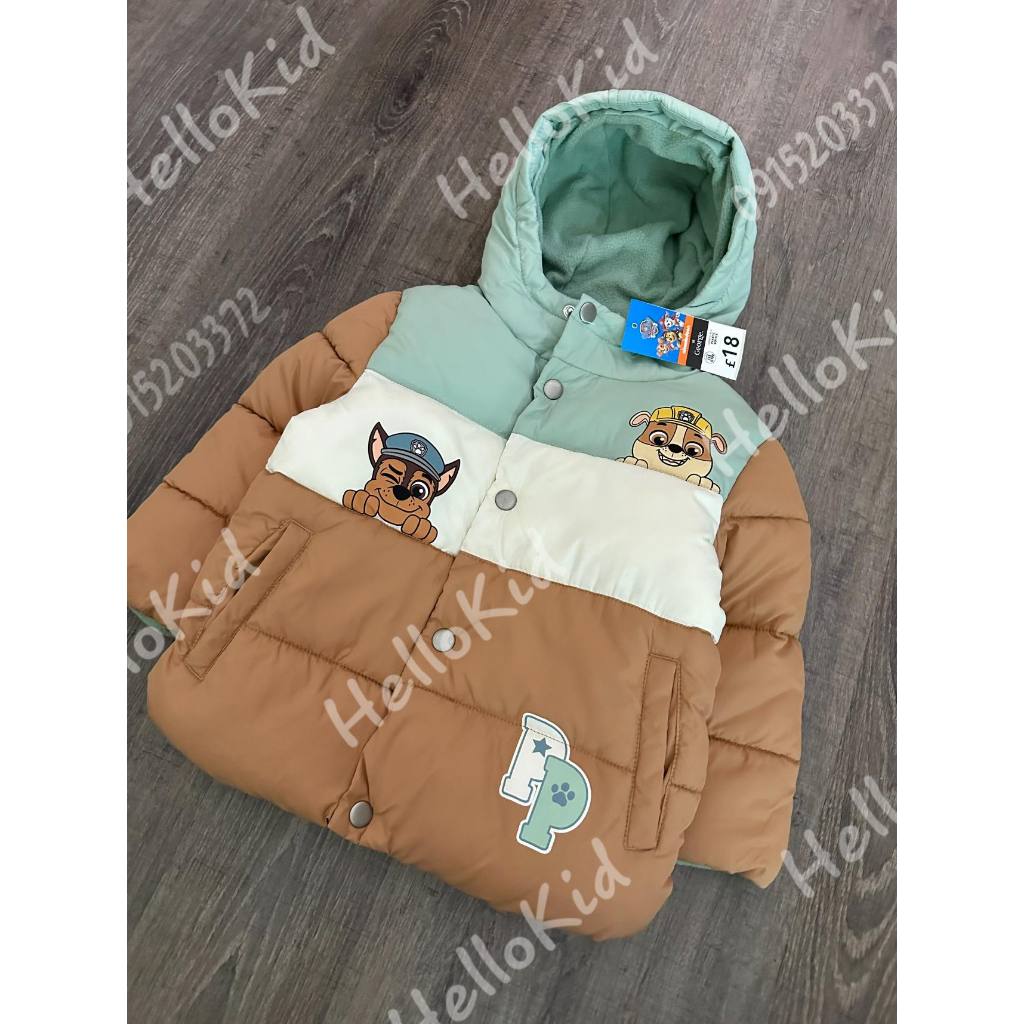 Áo khoác phối màu Paw cho bé
