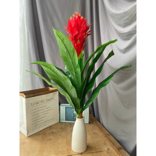 Cây giả decor - cây đuốc đỏ cao 80cm decor siêu xinh-cây đạt Lộc-cây Lộc phát
