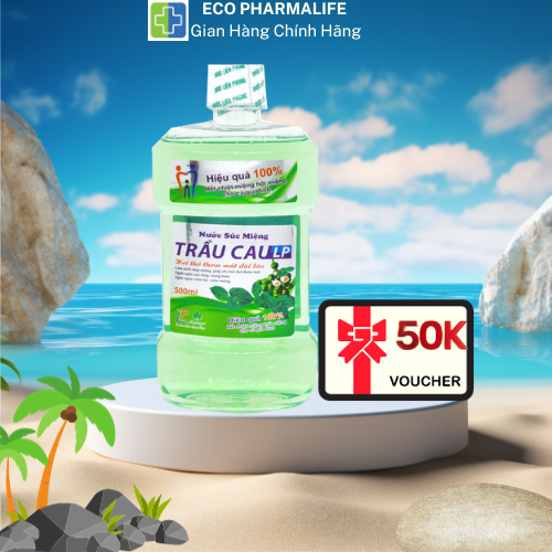 Nước Súc Miệng Trầu Cau LP Pharma Dùng Được Cho Cả Gia Đình Làm Sạch Ngăn Ngừa Sâu Răng, Chai 260ml/ 500ml