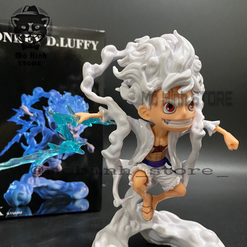 🔥Hàng Loại 1 - Mô Hình OnePiece Luffy nika gear 5 cầm tia sét siêu đẹp cao 15cm nặng 450gram ,OnePiece - có vỏ hộp màu