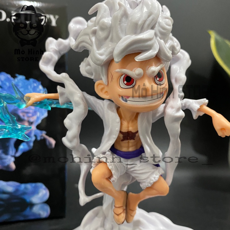 🔥Hàng Loại 1 - Mô Hình OnePiece Luffy nika gear 5 cầm tia sét siêu đẹp cao 15cm nặng 450gram ,OnePiece - có vỏ hộp màu