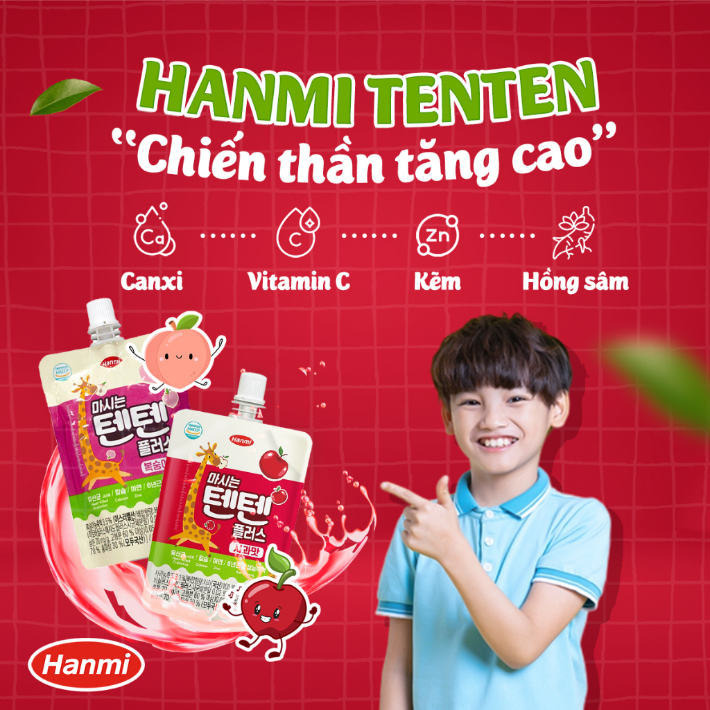 Nước Ép Trái Cây Hồng Sâm Hanmi Cho Trẻ Em - 100ml