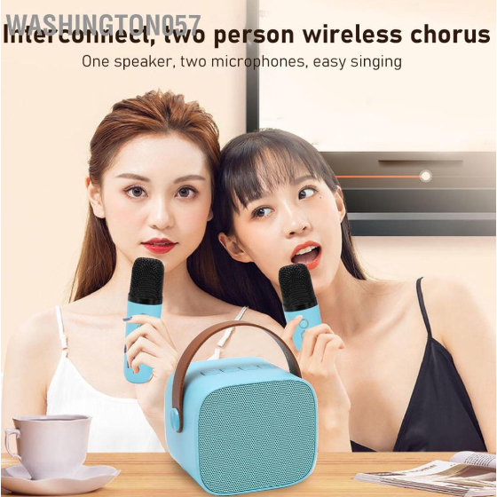 Loa karaoke Kinyo K12 tặng kèm 2 míc Loa karaoke không dây hay cùng đèn led nhiều màu sắc