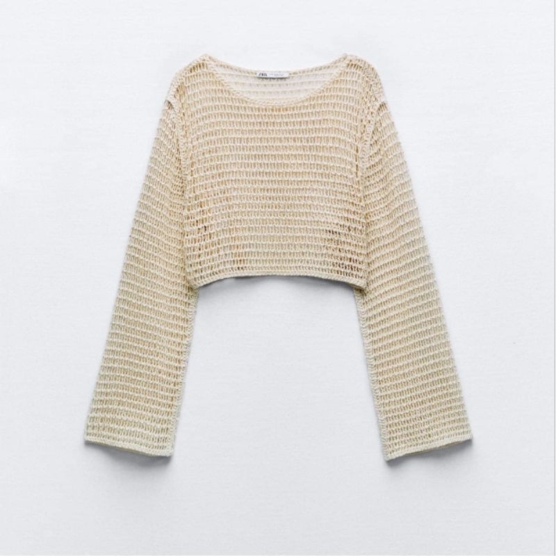 Áo len lưới, áo len mỏng mặc kết hợp bra