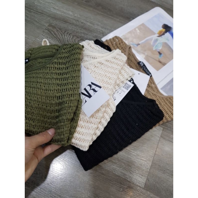 Áo len lưới, áo len mỏng mặc kết hợp bra