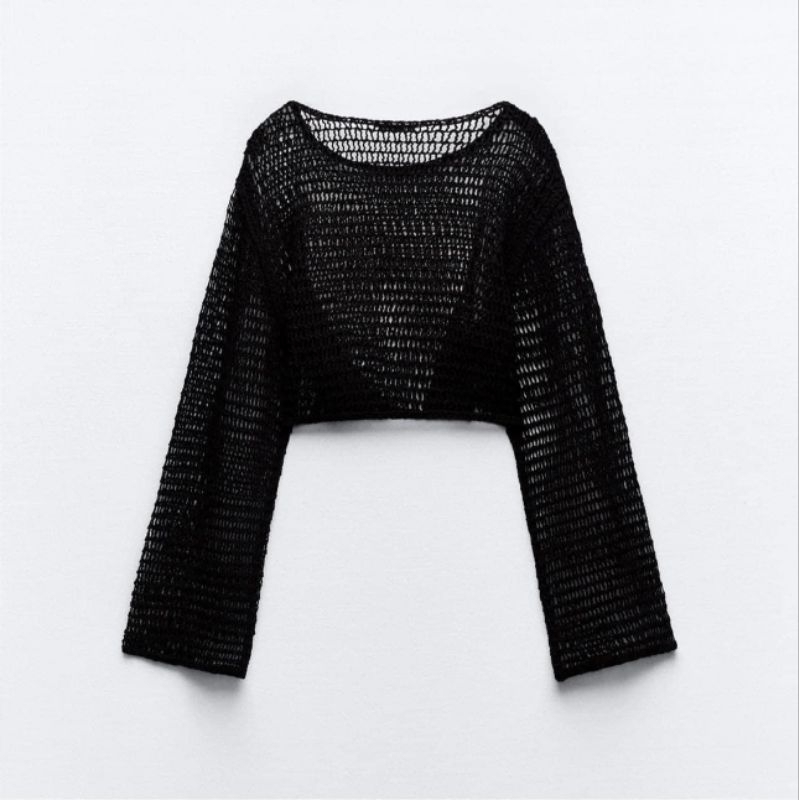 Áo len lưới, áo len mỏng mặc kết hợp bra