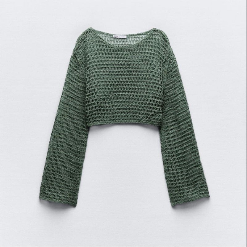 Áo len lưới, áo len mỏng mặc kết hợp bra