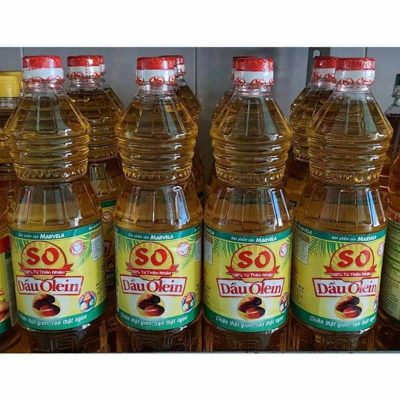 Dầu ăn SO Olein Marvela chai 1L