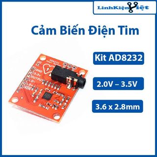 Cảm biến điện tim (ECG) Heart Rate Monitor Kit AD8232 Duinofun