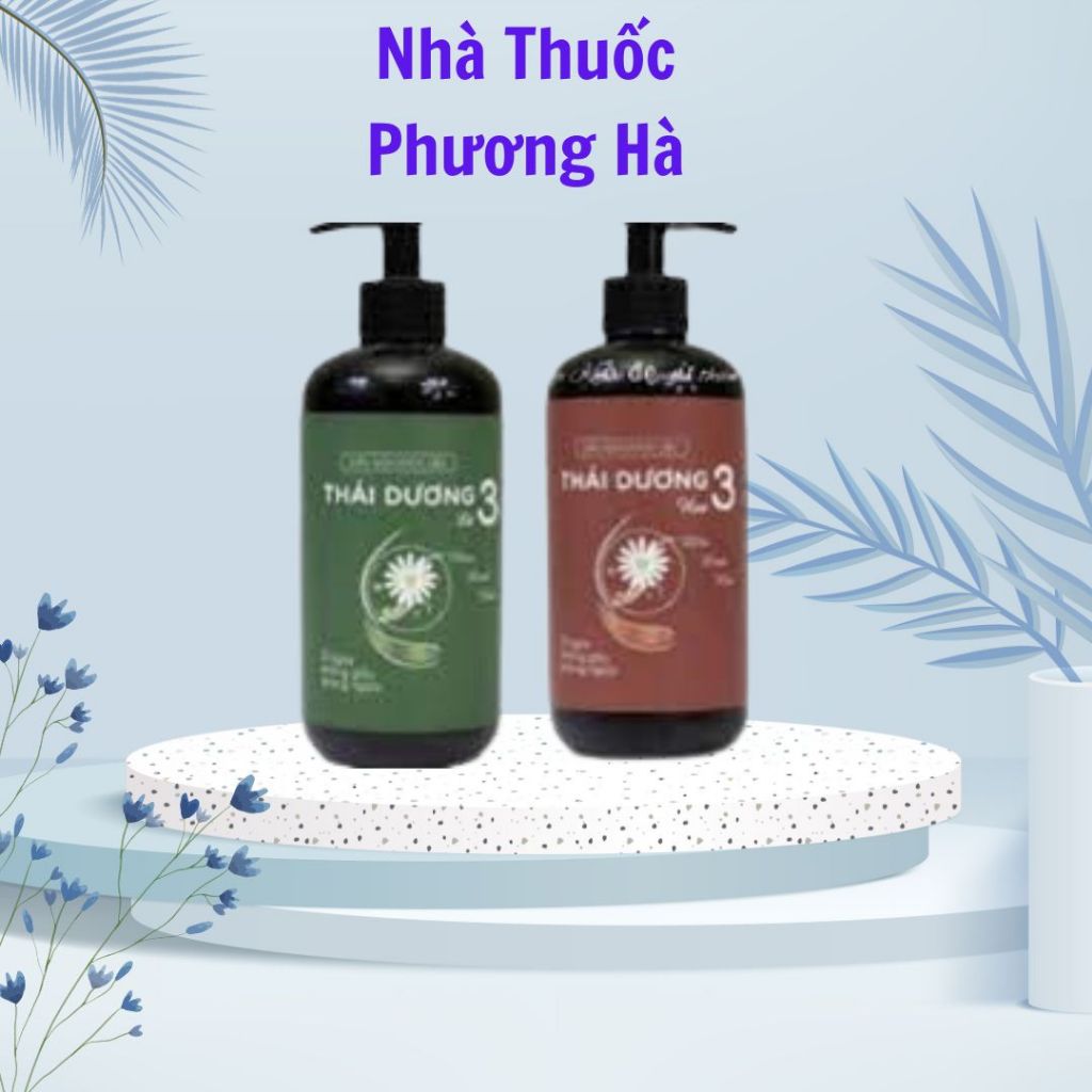 Dầu gội dược liệu Thái Dương 3 Chai lớn 480ml có vòi. Giúp sạch gàu, hết ngưa, ngăn ngừa rụng tóc.