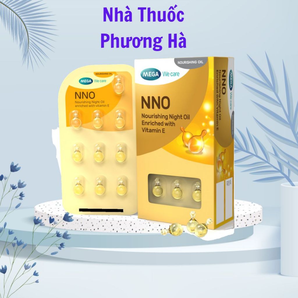 NNO serum dưỡng da ban đêm vỉ 10 viên ( Thái Lan). Nno nourishing night oil vitamin e (Mega)