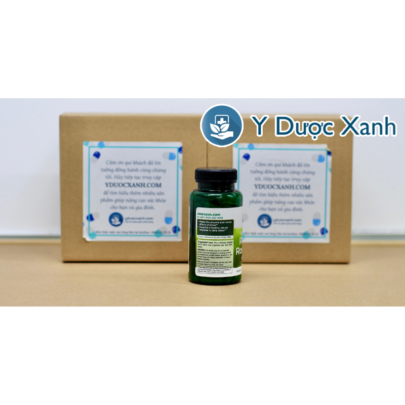 SWANSON Full Spectrum RHODIOLA ROSEA ROOT, 100 viên, Hỗ trợ giảm căng thẳng cho người lớn