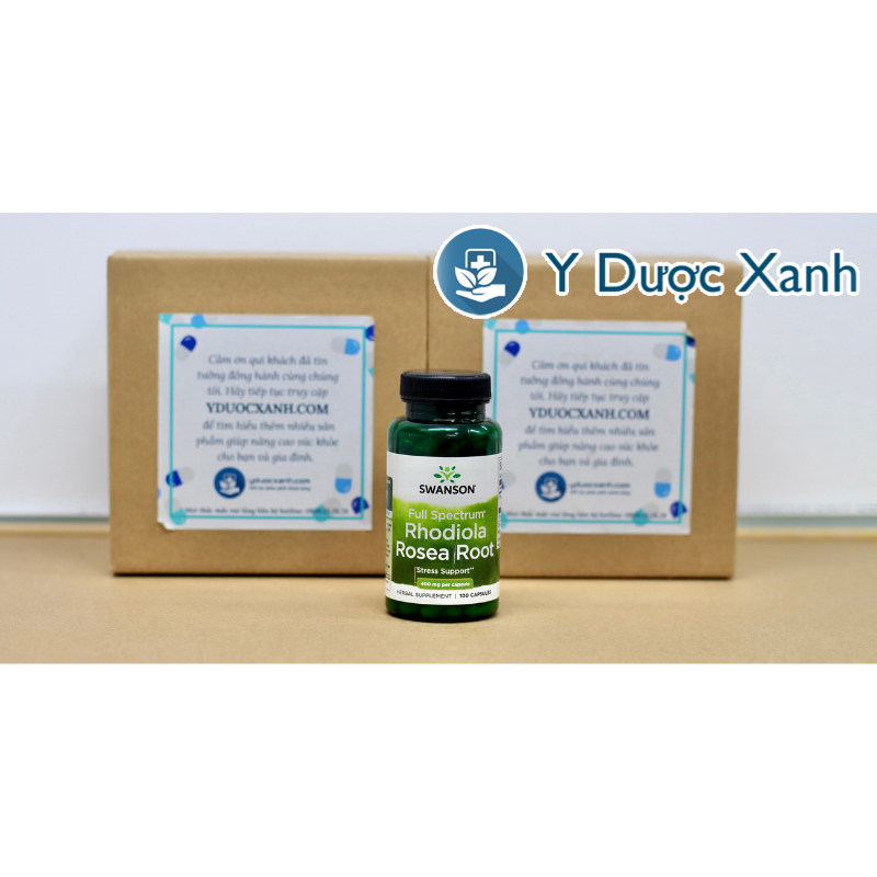 SWANSON Full Spectrum RHODIOLA ROSEA ROOT, 100 viên, Hỗ trợ giảm căng thẳng cho người lớn