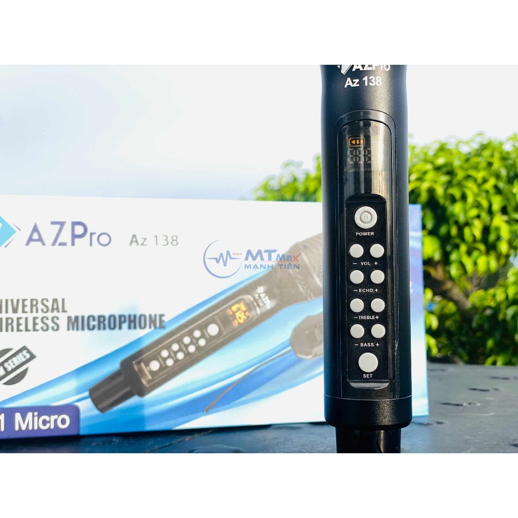 Micro Đa Năng AZpro Az138 Chỉnh Bass, Treble, Echo, Âm Lượng Ngay Trên Thân Mic Phù Hợp Với Amply, Loa Kéo, Mixer,