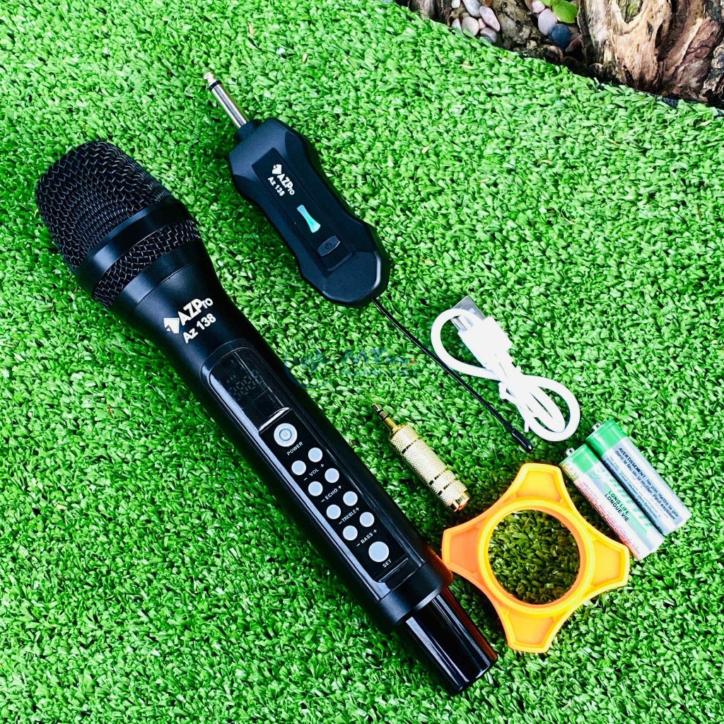 Micro Đa Năng AZpro Az138 Chỉnh Bass, Treble, Echo, Âm Lượng Ngay Trên Thân Mic Phù Hợp Với Amply, Loa Kéo, Mixer,