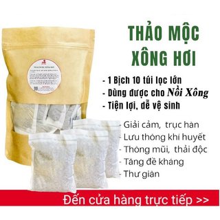 10 túi lọc xông giải cảm | gói thảo dược xông hơi toàn thân - shop bà điểm