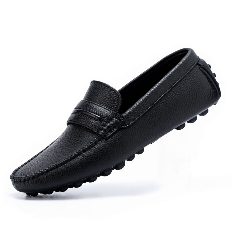 Giày da nam LEXSHOES giày mọi đế âm da bò cao cấp LS20 cao cấp bảo hành 2 năm