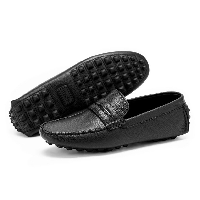 Giày da nam LEXSHOES giày mọi đế âm da bò cao cấp LS20 cao cấp bảo hành 2 năm