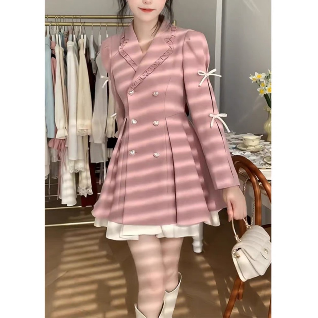 ĐẦM VEST SƠ MI HỒNG BÁNH BÈO