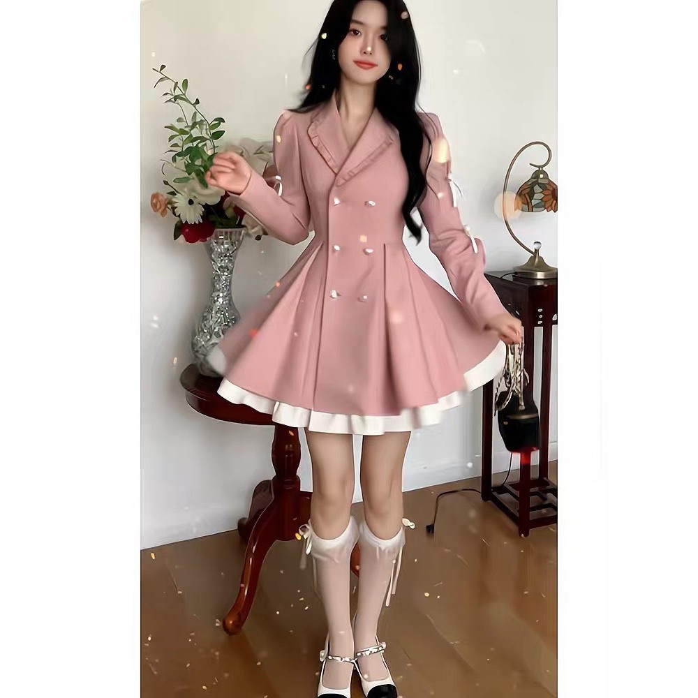 ĐẦM VEST SƠ MI HỒNG BÁNH BÈO