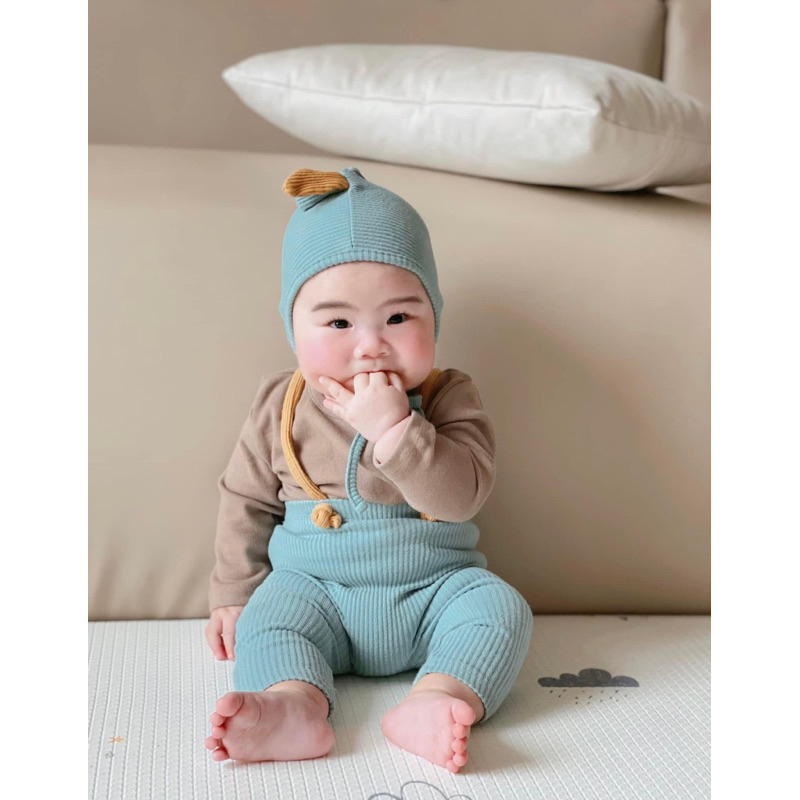Áo thun cotton 4chiều trơn dài tay mùa đông cho bé phong cách Hàn Quốc