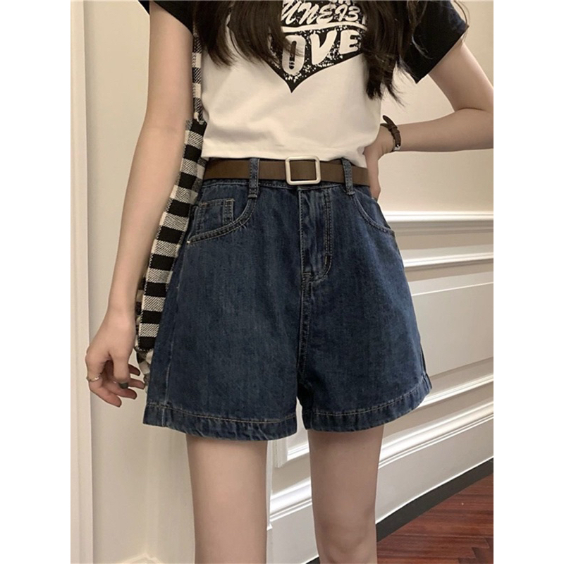 Quần short jean denim cạp cao phong cách hàn quốc M23