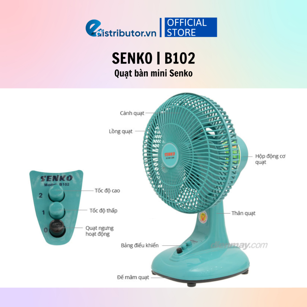 Quạt bàn mini SENKO B102 - màu ngẫu nhiên