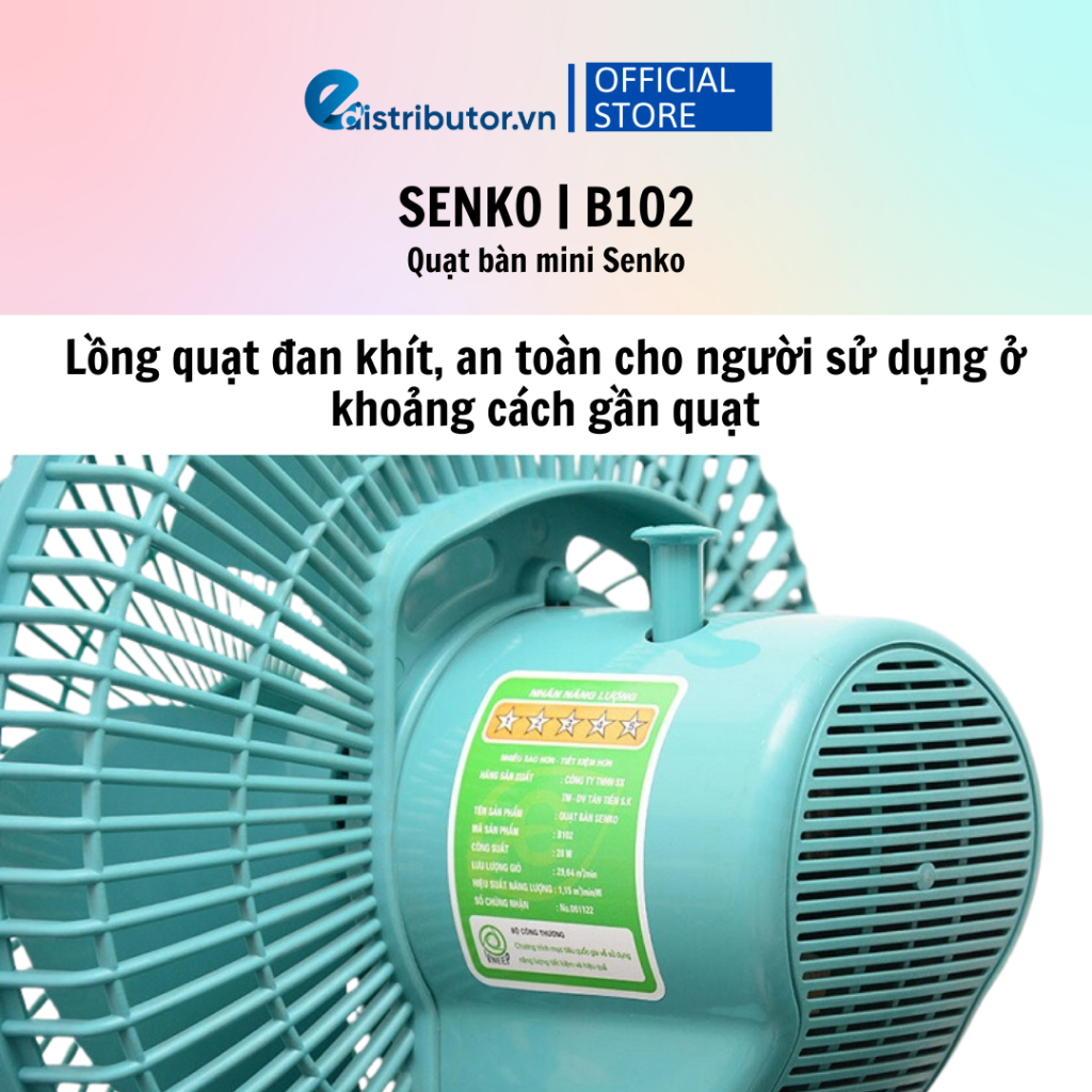 Quạt bàn mini SENKO B102 - màu ngẫu nhiên