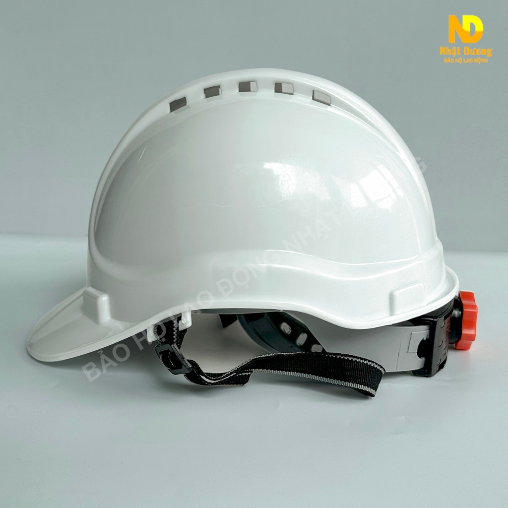 Mũ bảo hộ lao động có lỗ thông hơi thoát khí 011 khóa vặn, Nón bảo hộ công trình dùng trong lao động cho công nhân