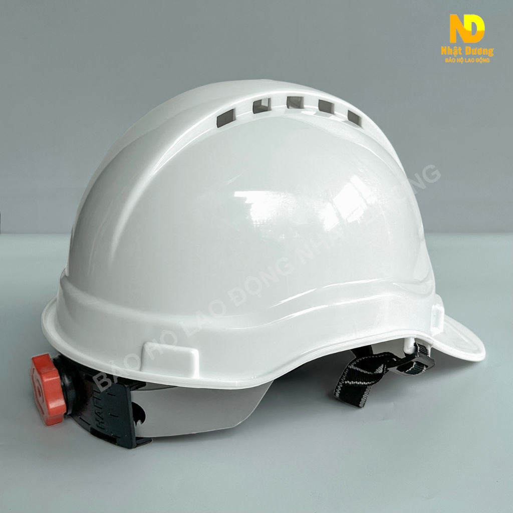 Mũ bảo hộ lao động có lỗ thông hơi thoát khí 011 khóa vặn, Nón bảo hộ công trình dùng trong lao động cho công nhân