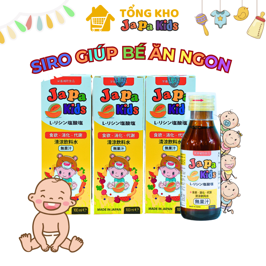 Japa Kids Chính Hãng Siro Ăn Ngon Cho Bé Hỗ Trợ Bé Tăng Cân Thúc Đẩy Vị Giác Hấp Thụ Tốt Hơn