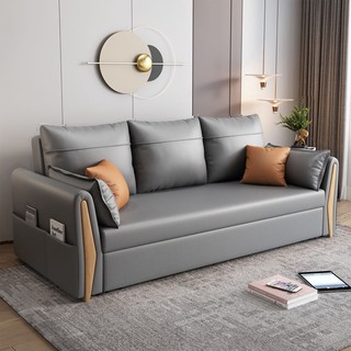 Sofa giường đa năng cao cấp da nano, giường gấp thành ghế sofa