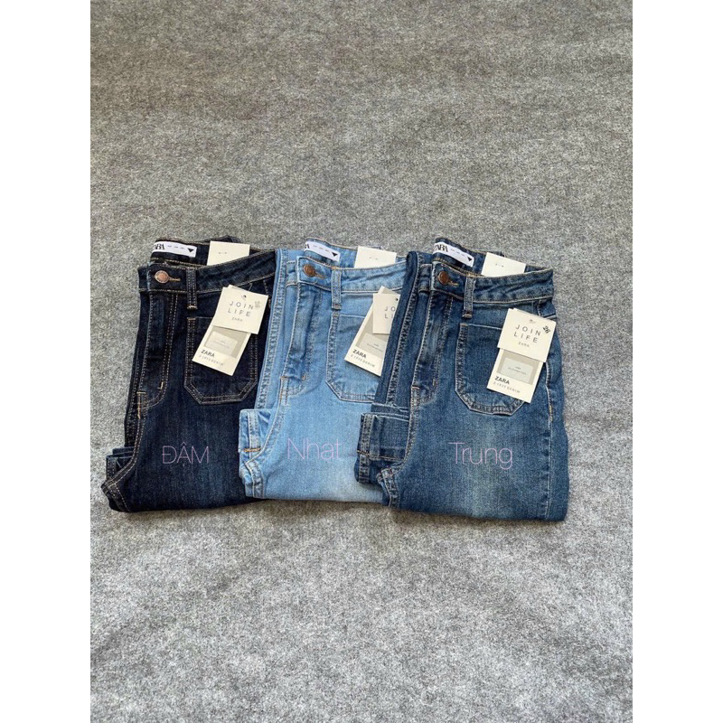 Quần Jeans Loe 2 Vuông Lưng Cao Vip