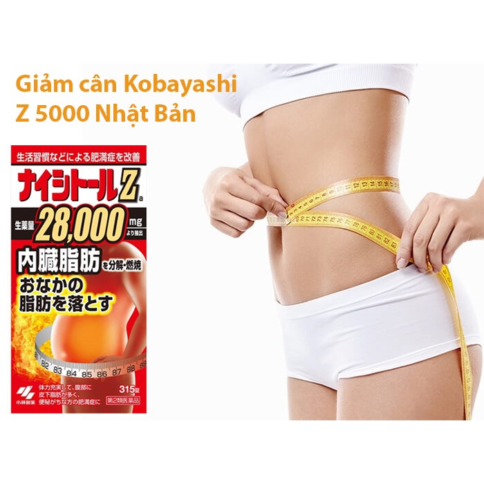 Viên uống Kobayashi Naishitoru Z hộp 315 viên Nhật Bản hỗ trợ giảm mỡ bụng