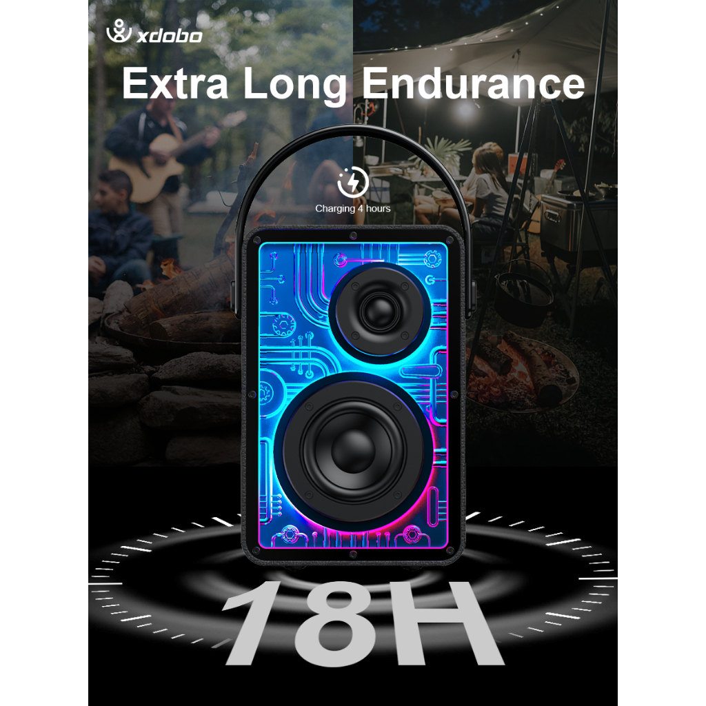 Loa Bluetooth Xdobo Memory 1972 không dây loa sâu trầm Loa chế độ TWS trong nhà ngoài trời không thấm nước - Yourbox.vn