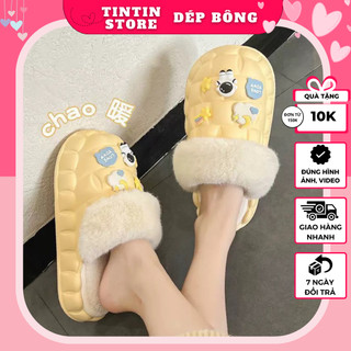 Dép sục lót bông, dép bông có thể tháo rời đi trong nhà mùa đông - TinTinStore