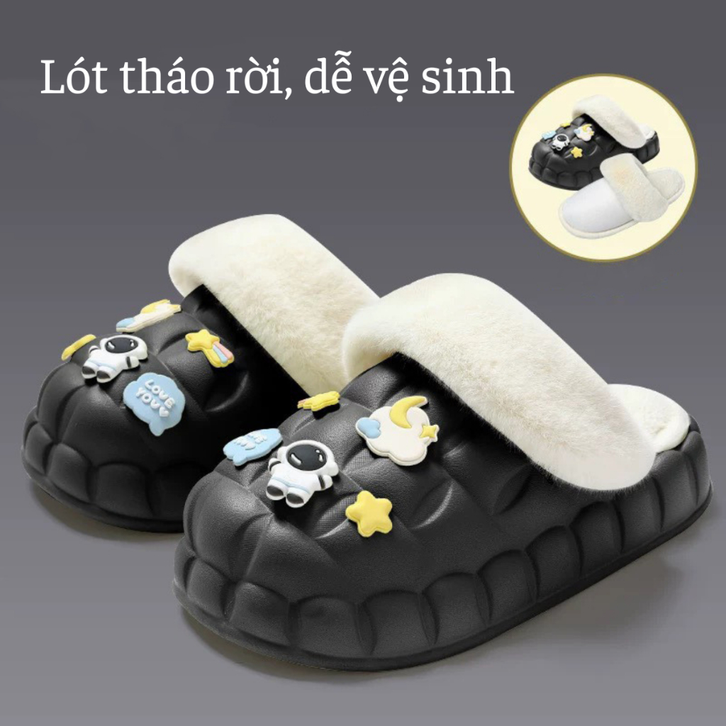 Dép sục lót bông, dép bông có thể tháo rời đi trong nhà mùa đông - TinTinStore