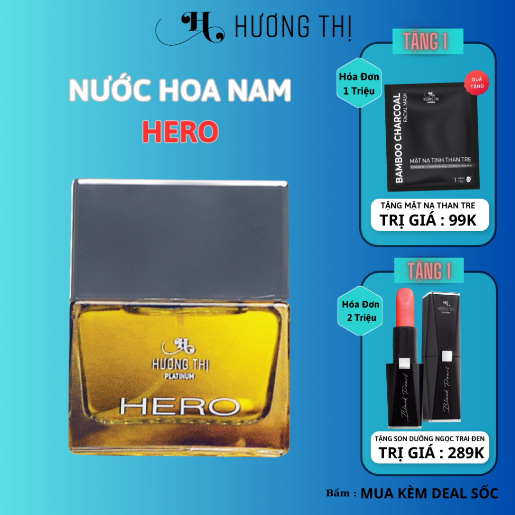 Nước hoa Nam HERO Mỹ phẩm Hương thị lưu hương 8-10h chai 50ml