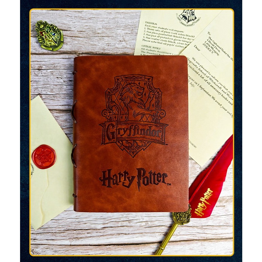 Cá Chép - Sổ tay bìa giả da PU học viện Hogwarts Harry Potter