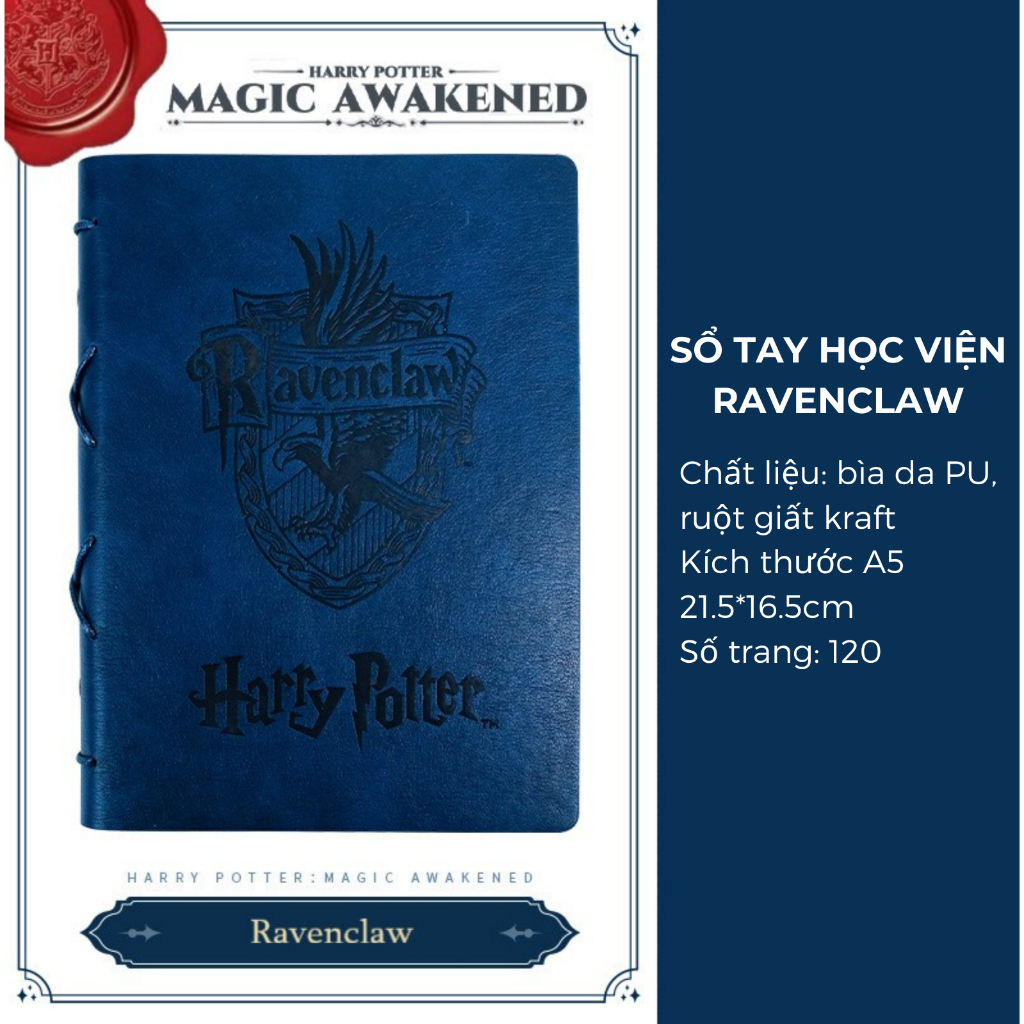 Cá Chép - Sổ tay bìa giả da PU học viện Hogwarts Harry Potter