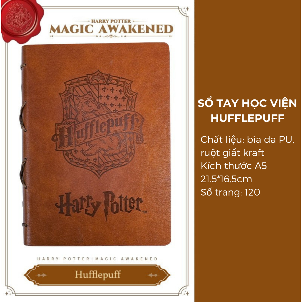 Cá Chép - Sổ tay bìa giả da PU học viện Hogwarts Harry Potter