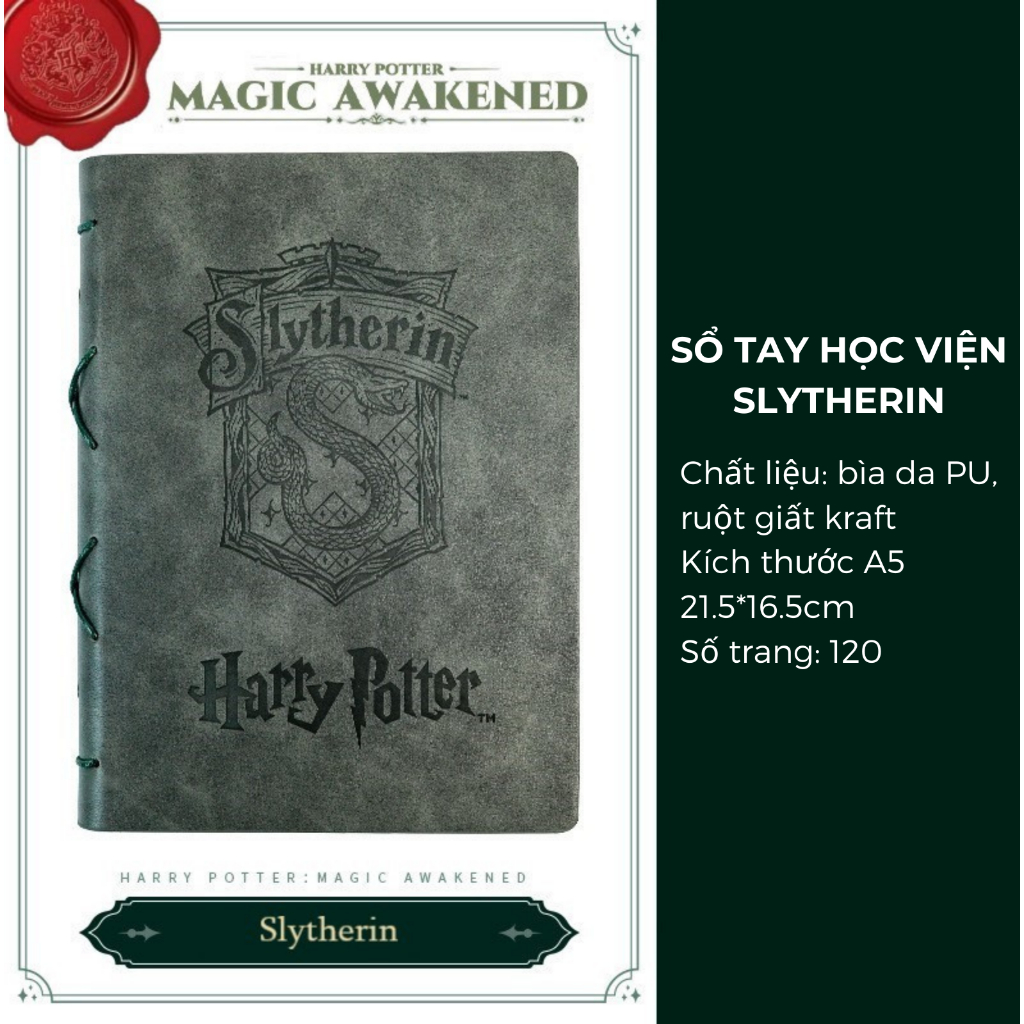 Cá Chép - Sổ tay bìa giả da PU học viện Hogwarts Harry Potter
