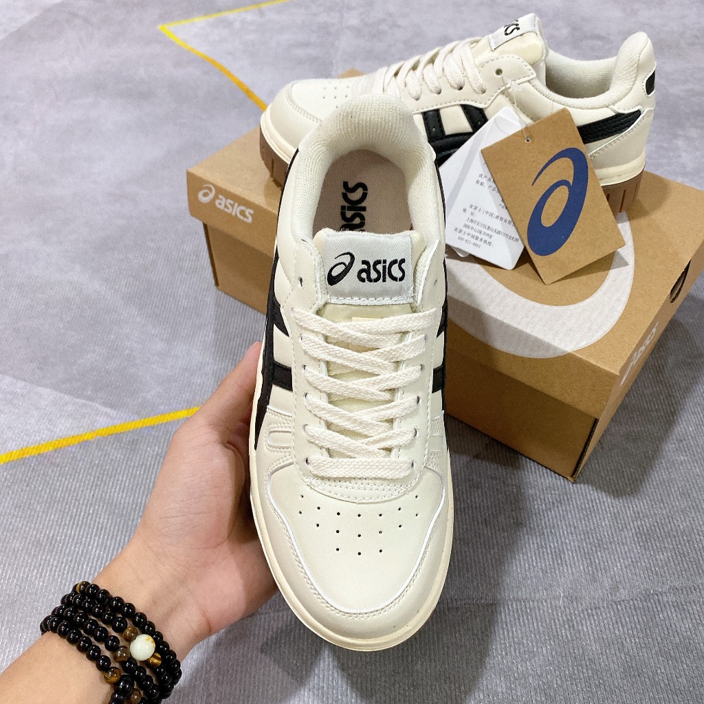 Giày asics court mz cream white blạck gum,giày Asics bản chuẩn Trung đế gum đủ 3 màu hot trend dành cho nam nữ cực basic