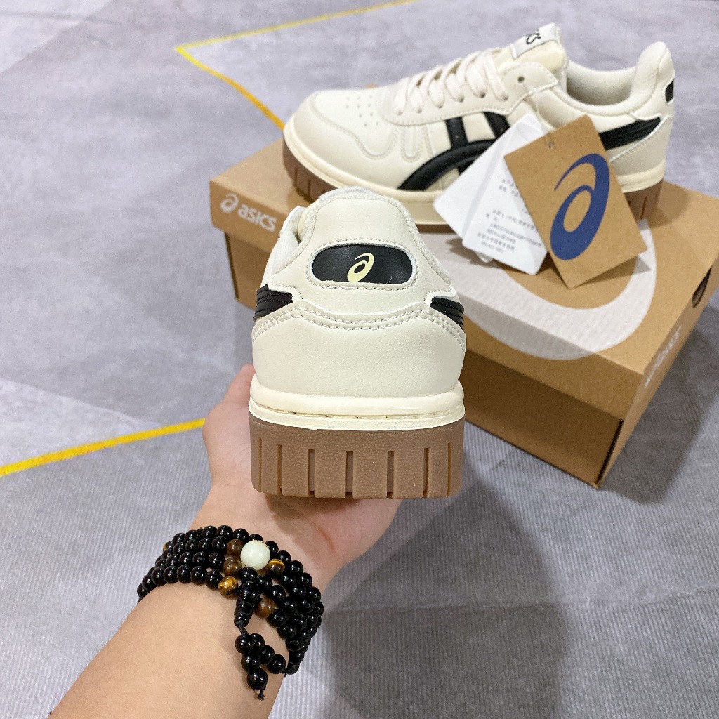 Giày asics court mz cream white blạck gum,giày Asics bản chuẩn Trung đế gum đủ 3 màu hot trend dành cho nam nữ cực basic