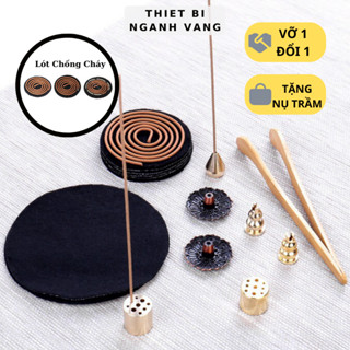 Combo 10 miếng Lót Chống Cháy Cách Nhiệt Sợi Cacbon Dùng Nụ Trầm Hương,Hương Vòng,Hương Xông Nhà Đuổi Muỗi